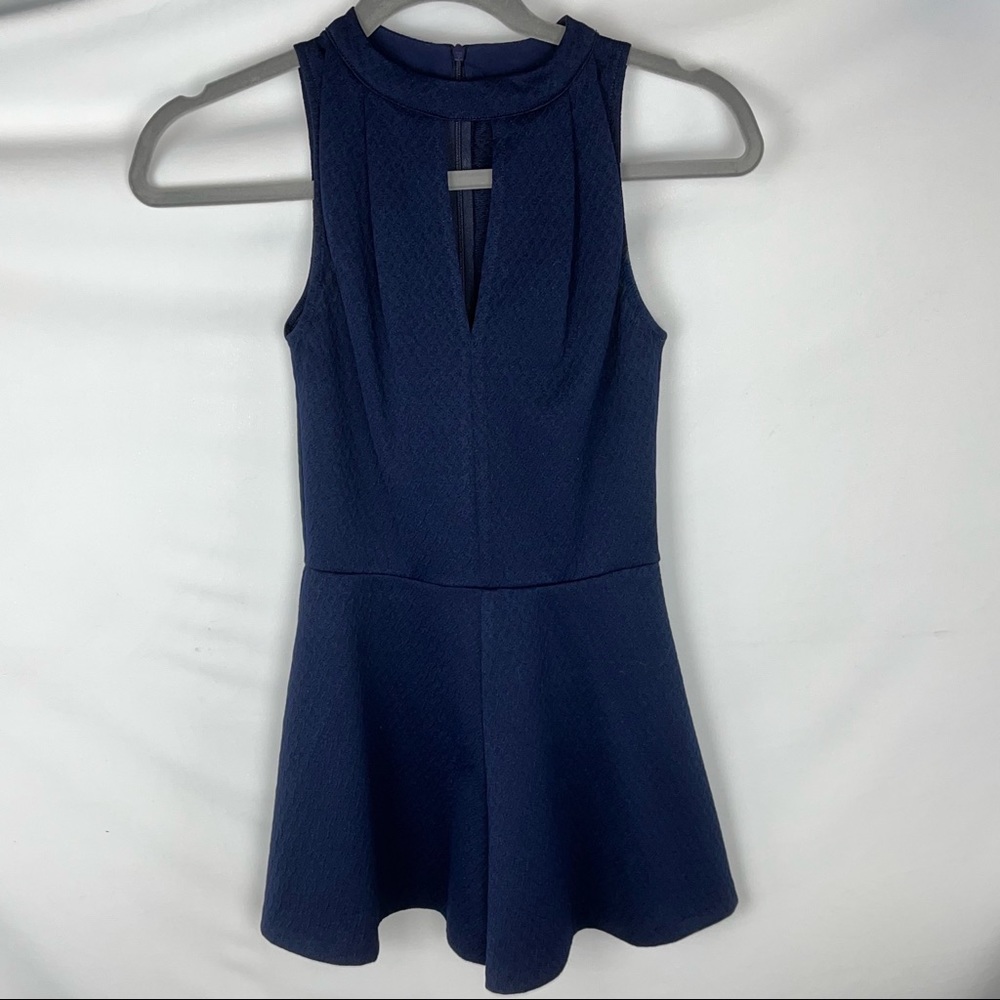 AQUA | Navy blue romper dress mini in X-Small (used once)
